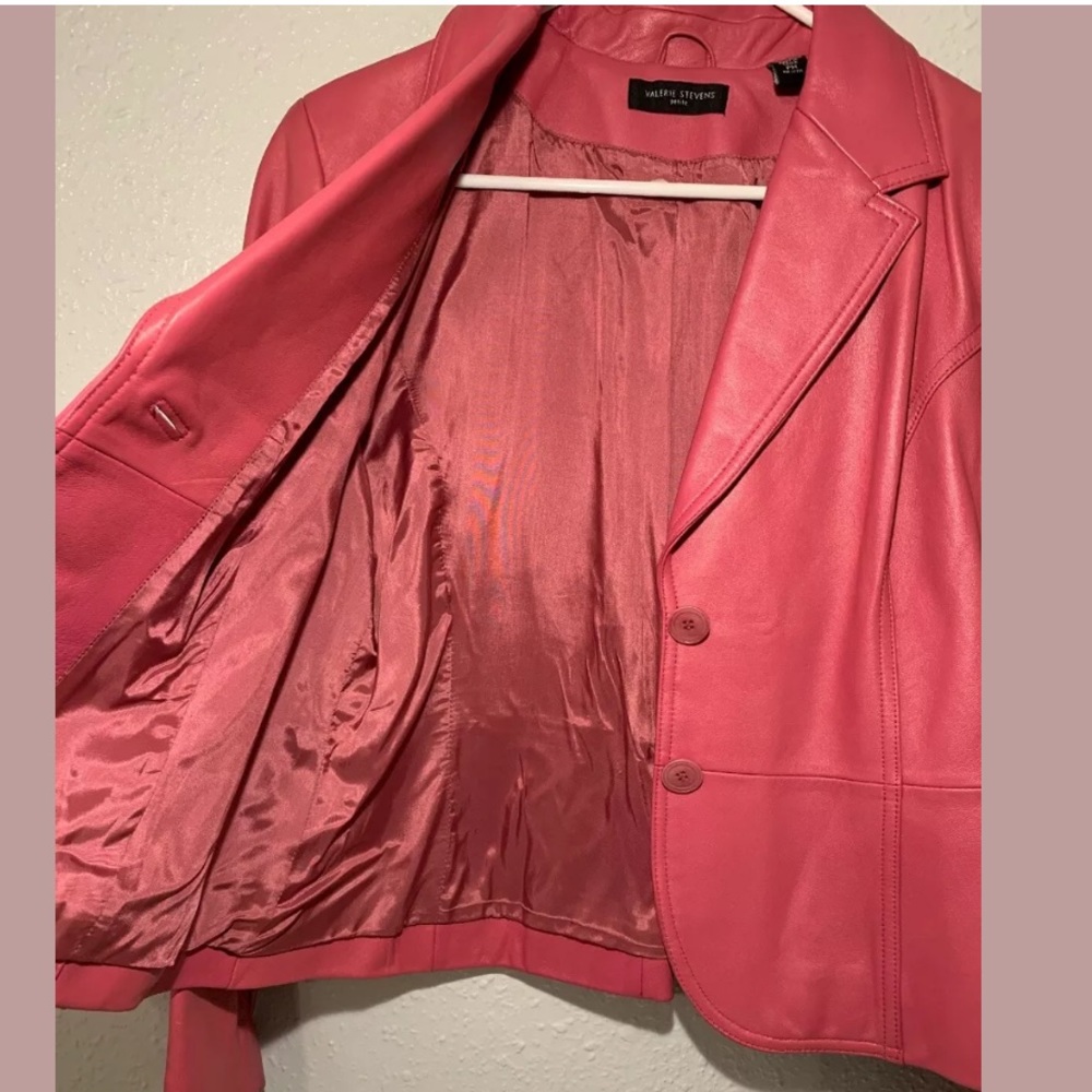 NWOT Valerie Stevens 100% Leather Jacket Size MP - Picture 4 of 6